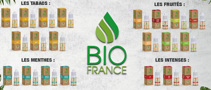 Gamme E-Liquides Bio France Eliquide sans sucralose